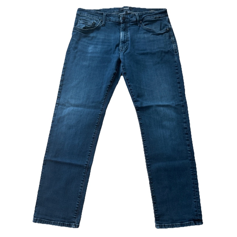 Mavi Jeans Men's 36x32 (36x30) Marcus Slim Straight Leg Dark Wash Stretch Preppy